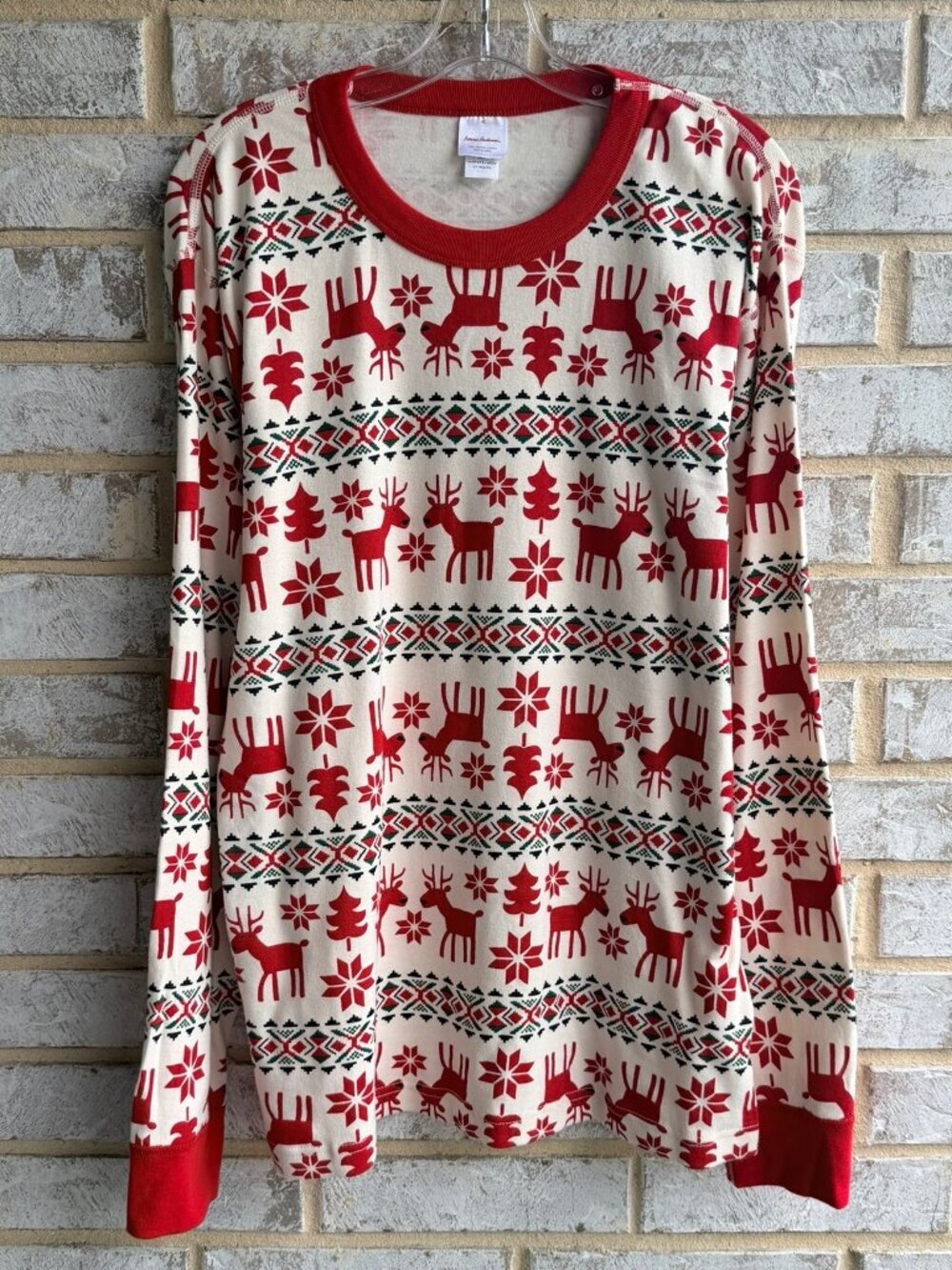 Hanna Andersson Long Sleeve Crew Neck Christmas Shirt Men's Size XL